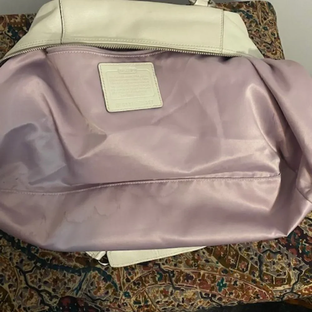 Coach F15447 Ashley Cream Convertible bag